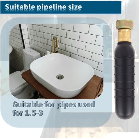 Drain Bladder Unclogger fits 1.5"to3" Pipes.& 3/4" Garden Hose Shut Off Valve,Drain Cleaning Bladder Unclogs Clogs in Kitchen Sinks, Bathtubs and Swimming Pool Pipes Through High-Pressure Water Flow in Kuwait