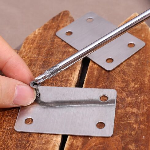 5 Sets Stainless Steel Fixed Corner Brackets Furniture with Screws Plate Hardware Fastener Connector Shelves Support Flat Brace in Saudi Arabia