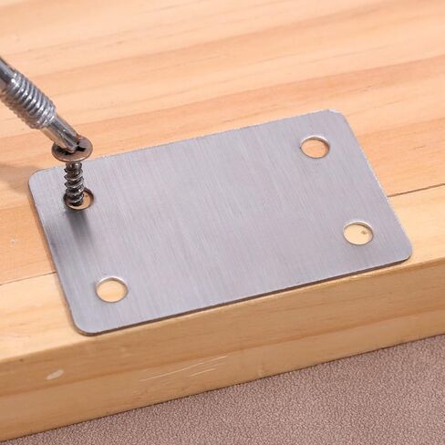 5 Sets Stainless Steel Fixed Corner Brackets Furniture with Screws Plate Hardware Fastener Connector Shelves Support Flat Brace in Saudi Arabia