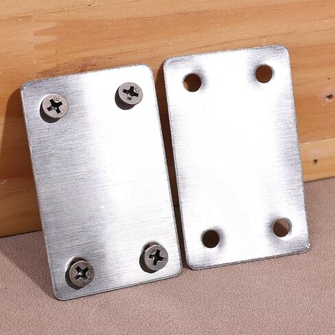 5 Sets Stainless Steel Fixed Corner Brackets Furniture with Screws Plate Hardware Fastener Connector Shelves Support Flat Brace in Saudi Arabia