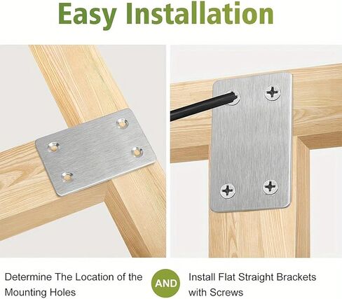 5 Sets Stainless Steel Fixed Corner Brackets Furniture with Screws Plate Hardware Fastener Connector Shelves Support Flat Brace in Saudi Arabia