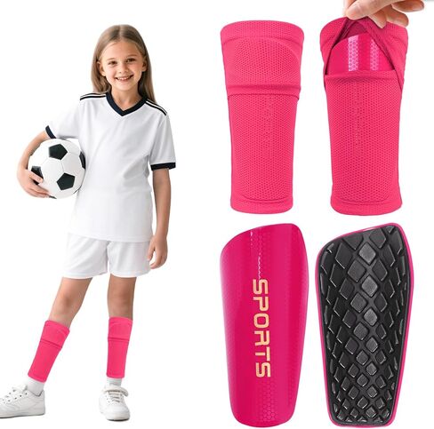 Shin Guards Soccer Kids 2025 Version High-Density Foam Soccer Shin Guard with Sleeves Shin Protective Pads for Youth Toddlers Daily Practice School Competitions Outdoor Play in Kuwait