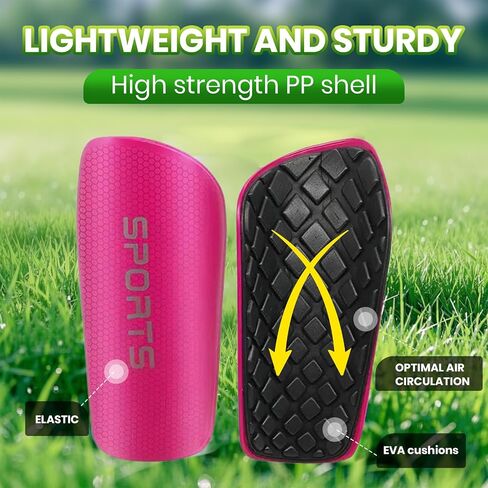 Shin Guards Soccer Kids 2025 Version High-Density Foam Soccer Shin Guard with Sleeves Shin Protective Pads for Youth Toddlers Daily Practice School Competitions Outdoor Play in Kuwait