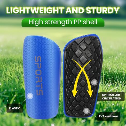 Shin Guards Soccer Kids 2025 Version High-Density Foam Soccer Shin Guard with Sleeves Shin Protective Pads for Youth Toddlers Daily Practice School Competitions Outdoor Play in Kuwait