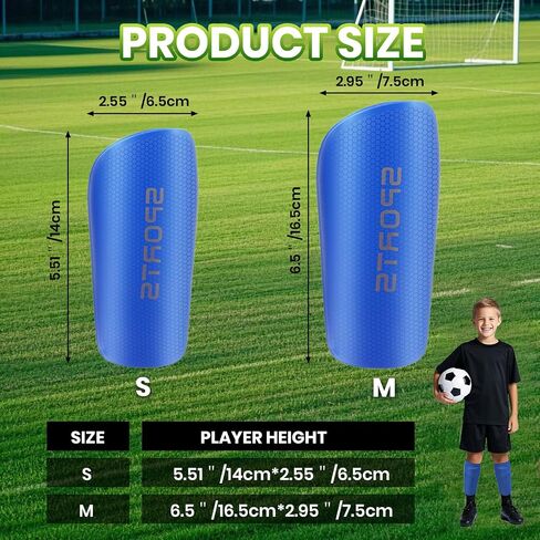 Shin Guards Soccer Kids 2025 Version High-Density Foam Soccer Shin Guard with Sleeves Shin Protective Pads for Youth Toddlers Daily Practice School Competitions Outdoor Play in Kuwait