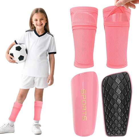 Shin Guards Soccer Kids 2025 Version High-Density Foam Soccer Shin Guard with Sleeves Shin Protective Pads for Youth Toddlers Daily Practice School Competitions Outdoor Play in Kuwait