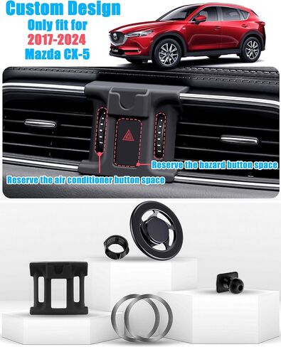 Car Phone Holder, Car Air Vent Phone Stand Mount, for Mazda CX-5 2017-2024, for Magsafe Magnetic Navigation Bracket, for Magsafe Case, iPhone 16 15 14 13 12 Pro Max Plus Mini, All Phones in Saudi Arabia