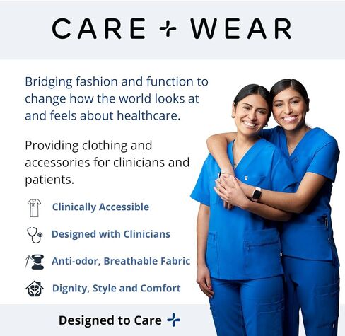 Care+Wear 6-Pocket Utility Relaxed Fit V-Neck Scrub Tops for Women – Moisture Wicking, Ultra-Soft, Wrinkle-Resistant in Saudi Arabia