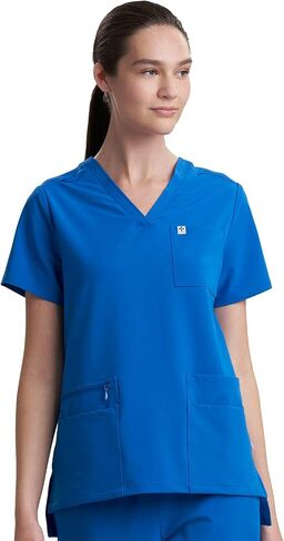 Care+Wear 6-Pocket Utility Relaxed Fit V-Neck Scrub Tops for Women – Moisture Wicking, Ultra-Soft, Wrinkle-Resistant in Saudi Arabia