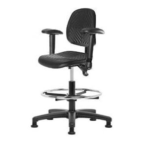 توماس ECOM PMBCH-MB-RG-T1-A1-CF-CF-RG كرسي متوسط ​​مقعد البدلاء مع قاعدة نايلون أسود مع الميل ، الظهر المتوسط ​​، ذراع قابلة للتعديل ، حلقة القدم الكروم ، الانزلاق in Kuwait