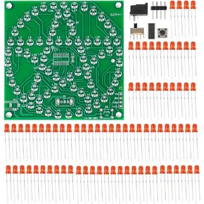 80 مملوءة بنتاغون نجم النجوم ضوء التدفق ضوء DIY Kit Microcontroller لحام لوحة الدائرة (مجموعة مع سلك 3.5 ملم) in Kuwait