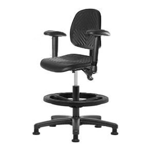 توماس ECOM PMBCH-MB-RG-T1-A1-BF-RG كرسي متوسط ​​مقعد البدلاء مع قاعدة نايلون أسود مع الميل ، الظهر المتوسط ​​، ذراع قابلة للتعديل ، حلقة القدم السوداء ، الانزلاق in Kuwait