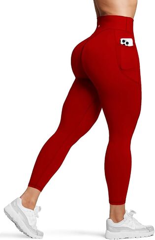 Sogetdo Leggings with Pockets for Women High Waistd No Front Seam Buttery Soft Stretchy Workout Running Gym Yoga Pants in Kuwait