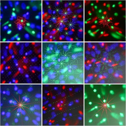 4 in-1 Disco Party Lights - RGB 3 Magic DJ Disco Ball, LED Sound Activated Laser Lights Projector with Remote for Home, Dance, Karaoke, Parties, Wedding, Birthday, Halloween, Christmas, Club Decor in Saudi Arabia