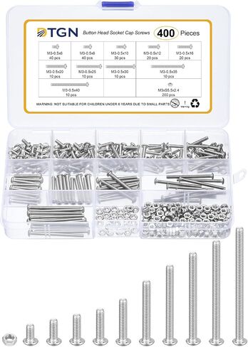 230pcs M2-0.4x4/6/8/10/12/16/16mm براغي قبعة مقبس الرأس - 304 مجموعة غسالة من الفولاذ المقاوم للصدأ مجموعة الغسالة - جيدة للدراجة على الطريق ، الدراجة الجبلية ، السيارات in Kuwait
