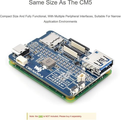 لوحة أساسية للوحدة النمطية لحساب Raspberry PI 5 Lite/EMMC ، نفس حجم CM5 ، مع واجهات طرفية متعددة ، مناسبة لتقييم CM5 أو دمجها في المنتجات النهائية in Saudi Arabia