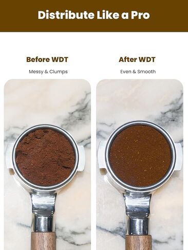Flick WDT Tool Espresso Retractable Espresso Distribution Tool for Barista with Magnetic Base 0.4mm 6 Stainless Steel Needles with 6 Replacement in Saudi Arabia