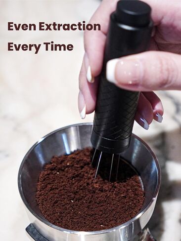 Flick WDT Tool Espresso Retractable Espresso Distribution Tool for Barista with Magnetic Base 0.4mm 6 Stainless Steel Needles with 6 Replacement in Saudi Arabia
