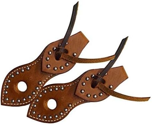Showman Silver Studded Leather Slobber Straps in Saudi Arabia