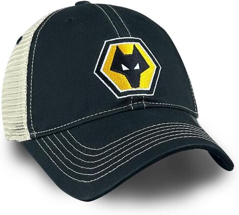Wolverhampton Wanderers FC Vintage Trucker Hat Crest- Black in Kuwait