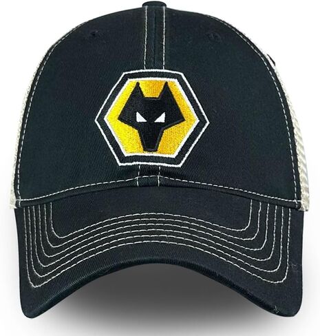 Wolverhampton Wanderers FC Vintage Trucker Hat Crest- Black in Kuwait