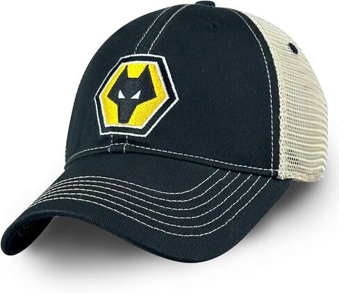 Wolverhampton Wanderers FC Vintage Trucker Hat Crest- Black in Kuwait