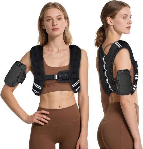 GEEBOBO Weighted Vest for Women Men, 8lb/12lb/16lb/20lb/25lb/30lb Weighted Vest Woman Adjustable Weights for Walking, Strength Training, Running, Muscle Building in Kuwait