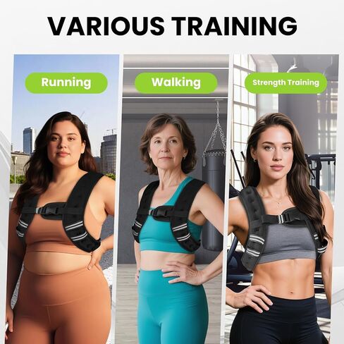 GEEBOBO Weighted Vest for Women Men, 8lb/12lb/16lb/20lb/25lb/30lb Weighted Vest Woman Adjustable Weights for Walking, Strength Training, Running, Muscle Building in Kuwait