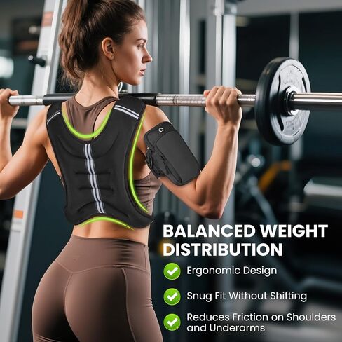 GEEBOBO Weighted Vest for Women Men, 8lb/12lb/16lb/20lb/25lb/30lb Weighted Vest Woman Adjustable Weights for Walking, Strength Training, Running, Muscle Building in Kuwait