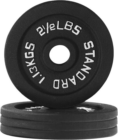 لوحة وزن الحديد الزهر القياسية 1 بوصة لتدريب القوة ورفع الأثقال ، أحجام متعددة in Kuwait