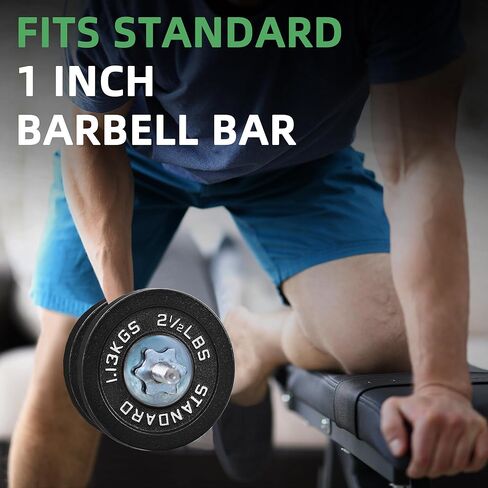 لوحة وزن الحديد الزهر القياسية 1 بوصة لتدريب القوة ورفع الأثقال ، أحجام متعددة in Kuwait