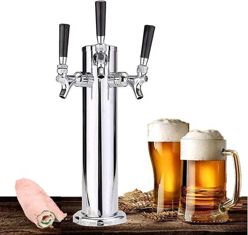 موزع البيرة ، برميل البيرة Three Column Beer Tower ، موزع برج البيرة من الفولاذ المقاوم للصدأ ، مناسب للمطاعم والحفلات in Saudi Arabia