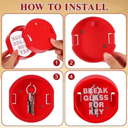 DOITOOL Emergency Key Box Break Glass Key Emergency Door Lock Box Red Linkage Key Box House Key Lock Boxes in Saudi Arabia