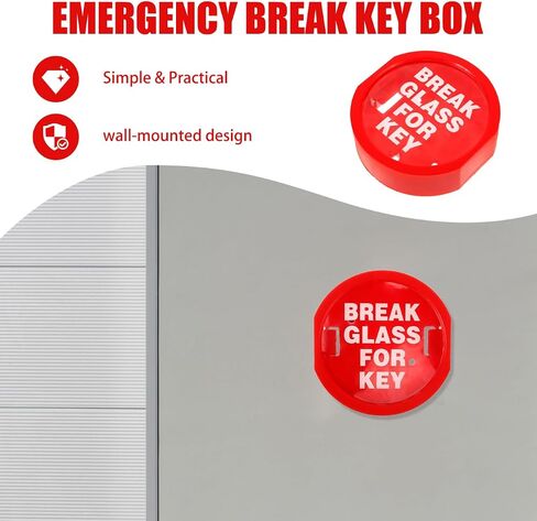 DOITOOL Emergency Key Box Break Glass Key Emergency Door Lock Box Red Linkage Key Box House Key Lock Boxes in Saudi Arabia