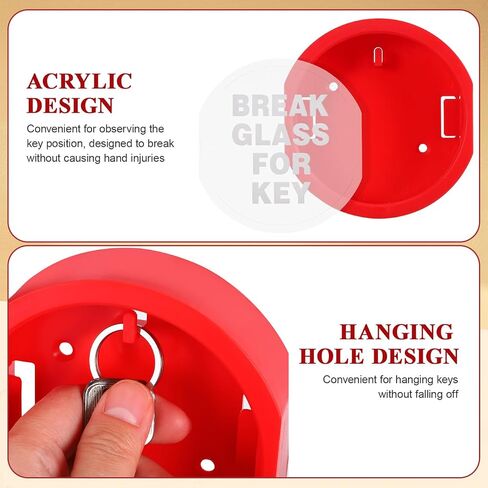 DOITOOL Emergency Key Box Break Glass Key Emergency Door Lock Box Red Linkage Key Box House Key Lock Boxes in Saudi Arabia