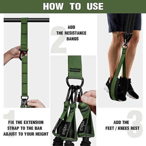 Pull Up Assistance Bands,Adjustable Heavy Duty Resistance Band for Pull Up Bar, Adjustable Weight/Size with Comfortable Fabric Feet/Knee Rest,Bands for Pull Up Assist for Strength Training in Saudi Arabia