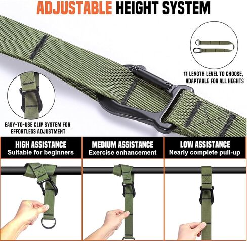 Pull Up Assistance Bands,Adjustable Heavy Duty Resistance Band for Pull Up Bar, Adjustable Weight/Size with Comfortable Fabric Feet/Knee Rest,Bands for Pull Up Assist for Strength Training in Saudi Arabia