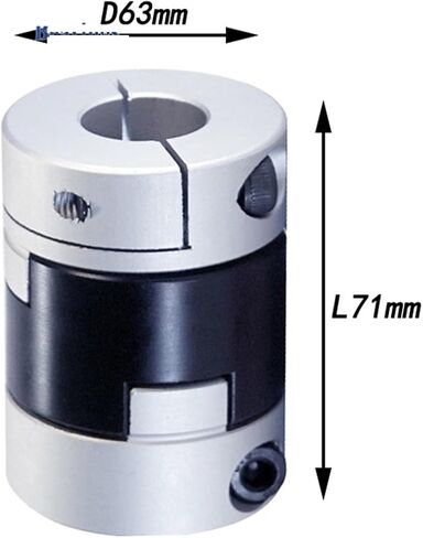 D63L71 Oldham Slider Coupling High Torque Low Inertia Screw Type Slider Coupling For Motor Connector CNC Drive Shaft 1Pcs(17X24) in Saudi Arabia