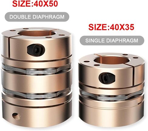 LDG1-B-D40L35 LDG2-B-D40L50 مقرنة محرك مرنة LDG D40L35/L50 موصل ملحقات Cardan Cardan Aluminium Cardan للطابعة 3D CNC 1PCS (LDG2-B-D40L50-14x14) in Saudi Arabia