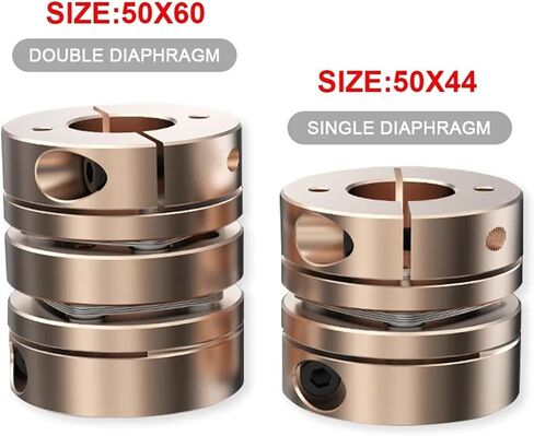 LD1-B-D50L44 LD2-B-D50L60 مقرنة عمود محرك مرن LD D50L44/L60 إكسسوارات الألمنيوم CNC عزم الدوران للطباعة 3D (LD1-B-D50L44-8X12) in Saudi Arabia
