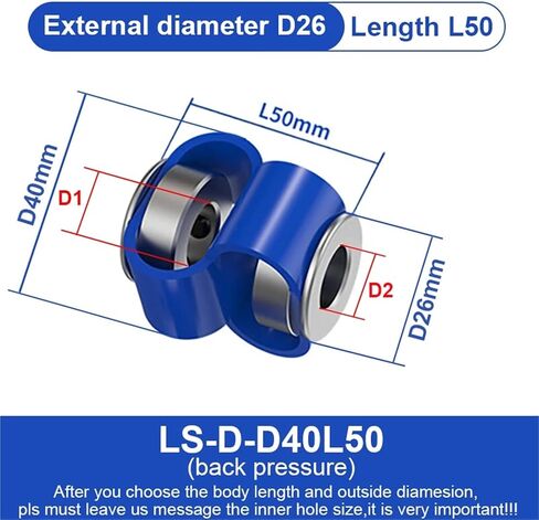 LS-D-D40L50 LS D D40L50 8 Font Encoder Coupling Double Loop Couple Flexible Aluminum Alloy CNC 3D Printer Electric Connector 1Pcs(5X8) in Saudi Arabia