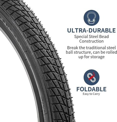 YUNSCM 2-PCS 14" Road Bike Tires 14x1.75/47-254 and 14" Heavy Duty Bike Tubes Schrader Valve Compatible with 14 x 1.75 Kid Bike Bicycle Tires and Tubes (Y-1099) in Saudi Arabia