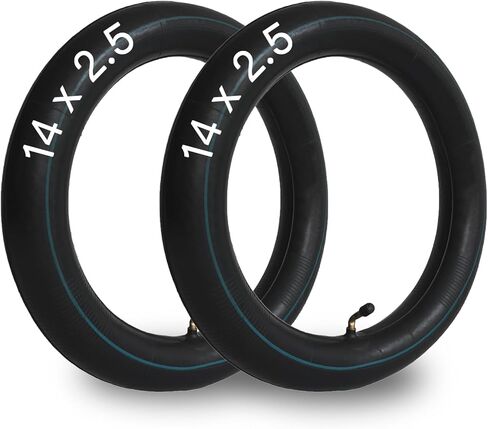 2 Pack 14x2.50 Inner Tube 14 Inch E-Bike Tubes Butyl Rubber Thickened with 2 Steel Tire Levers for Replacement Electric Scooters and E-Bike Tire Tube in Saudi Arabia