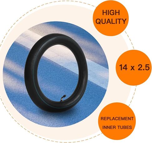 2 Pack 14x2.50 Inner Tube 14 Inch E-Bike Tubes Butyl Rubber Thickened with 2 Steel Tire Levers for Replacement Electric Scooters and E-Bike Tire Tube in Saudi Arabia