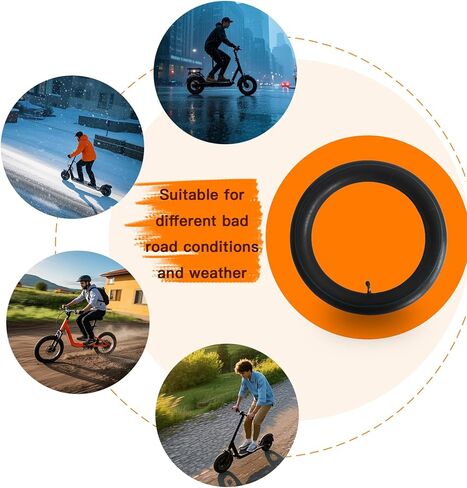2 Pack 14x2.50 Inner Tube 14 Inch E-Bike Tubes Butyl Rubber Thickened with 2 Steel Tire Levers for Replacement Electric Scooters and E-Bike Tire Tube in Saudi Arabia