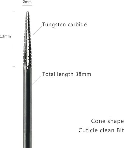 L0213P2S Cone Carbide Nail Drill Bits Rotary Manicure Cutters Gel Removal Nails Accessories 1Pcs in Saudi Arabia