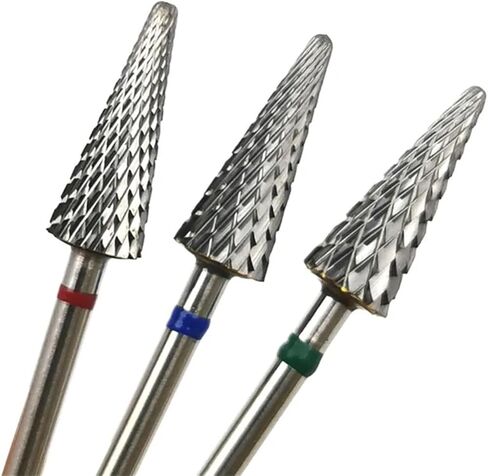 Cone Shape Nail Drill Bit Carbide Milling Cutter for Manicure Rotary Burr Electric Drill 1Pcs(L0613D20) in Saudi Arabia