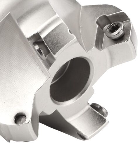 4 Flute Face Mill Cutter Head, Face Mill Cutter Holder with 10 Inserts Robust Oxidation Resist, End Milling Shell Cut for Metal Processing in Saudi Arabia