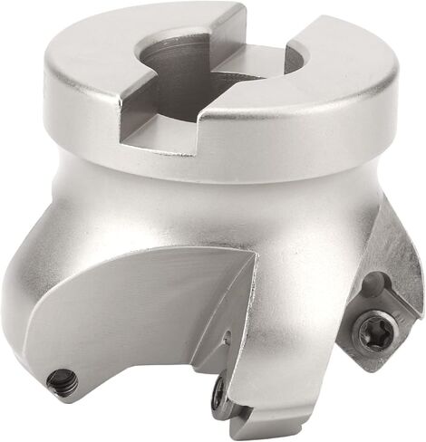 4 Flute Face Mill Cutter Head, Face Mill Cutter Holder with 10 Inserts Robust Oxidation Resist, End Milling Shell Cut for Metal Processing in Saudi Arabia