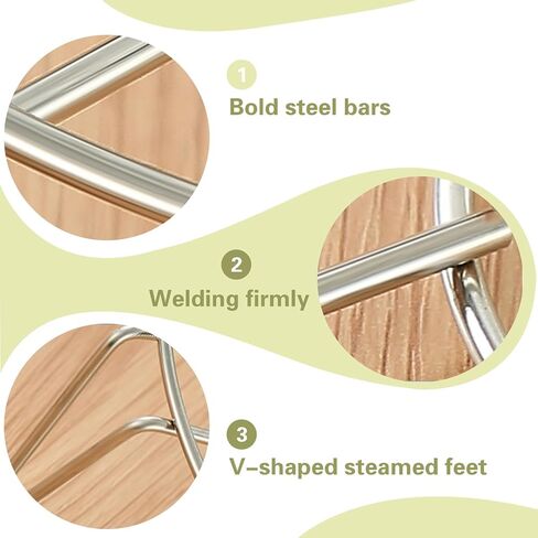 3 PCS 6.7 Inch Wire Pizza Pan Riser Stand, Round Stainless Steel Pizza Cooling Rack, Wire Baking Steaming Roasting Rack for Home Restaurant Buffet Party, 3 Heights (1.1'', 1.9'' and 2.56'') in Saudi Arabia